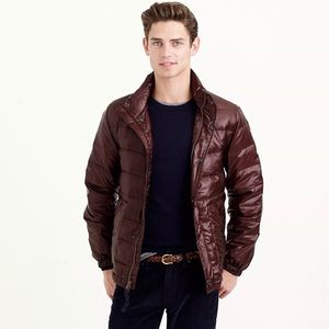 J.Crew Lightweight Shiny Down Puffer Coat